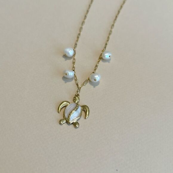 Boho pearl necklace #1380 - Picture 3 of 4